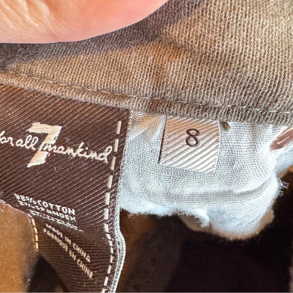 7 For All Mankind Brown Skinny Jeans Kids Girls 8 Gorpcore Casual Pants - Picture 5 of 6